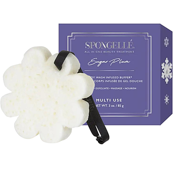 Пінна багаторазова губка для душу Spongelle Multi-Use Boxed Flower Sugar Plum 85 г