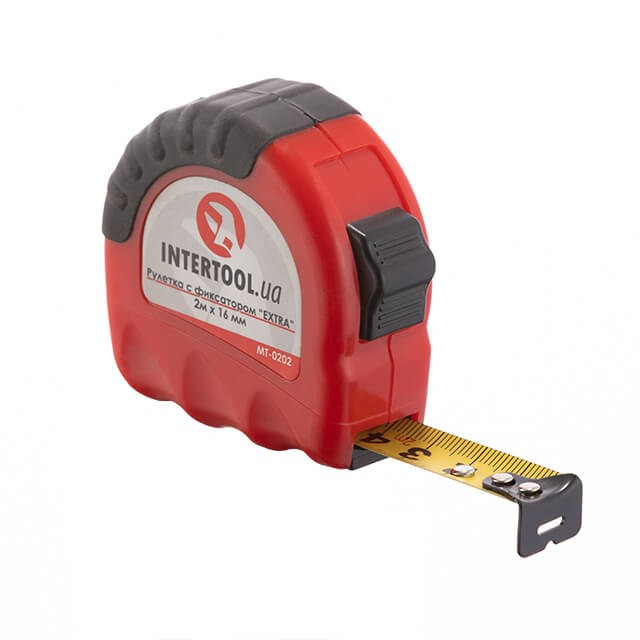 Рулетка з фіксатором 2м "EXTRA" INTERTOOL MT-0202