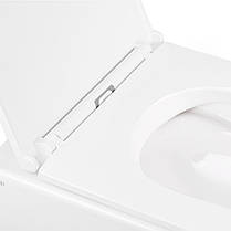 Унітаз підвісний Qtap Robin безободковый з сидінням Slim Soft-close QT1333046ENRW, фото 3