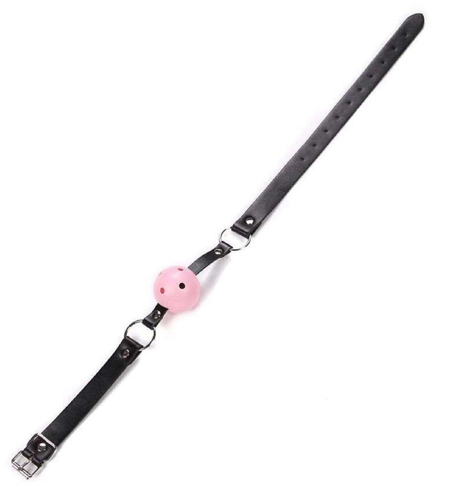 Кляп куля Classic plastic Black and Pink, SKN-KK04