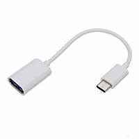 Адаптер кабель OTG Alitek USB 3.0 F — USB Type-C Білий