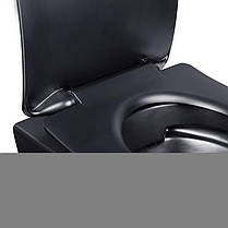 Унітаз підвісний Qtap Robin безободковый з сидінням Slim Soft-close QT1333046ERMB, фото 3
