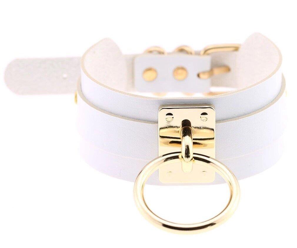 Чокер-нашийник SKN-AS19 WHITE Gold