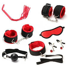 Набір для BDSM Games Bondage Gear, Black & Red