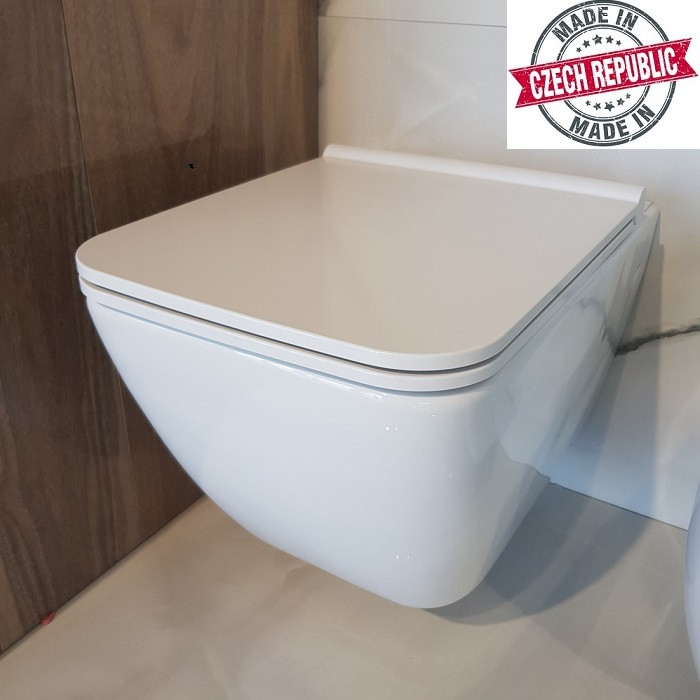 Квадратный подвесной унитаз с плавным сиденьем Jika Pure Чехия: купить ...