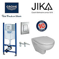 Безобідковий унітаз Jika Lyra з інсталяцією Grohe 38772001