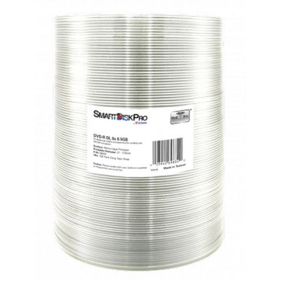 Диск DVD SmartDisk PRO DVD+R 8.5GB 8X White InkJet Printable WRAP(21-118 мм) 1 (69834), фото 1