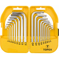 Набор инструментов Topex ключи шестигранные HEX и Torx, набор 18 шт.*1 уп. (35D952) - Вища Якість та Гарантія!