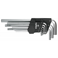 Набор инструментов Topex ключи шестигранные HEX 1.5-10 мм, набор 9 шт.*1 уп. (35D956) - Вища Якість та