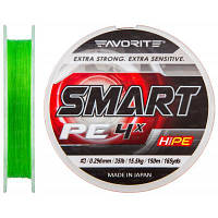 Шнур Favorite Smart PE 4x 150м салатовый #3.0/0.296мм 15.5кг (1693.10.30) - Вища Якість та Гарантія!
