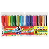 Фломастеры Centropen 7550/30 COLOUR WORLD, 30 colors (7550/30 ТП) - Вища Якість та Гарантія!