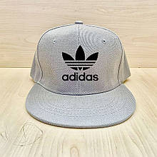 Кепка сніпбек Адідас (Adidas) чоловіча на кожен день, сіра