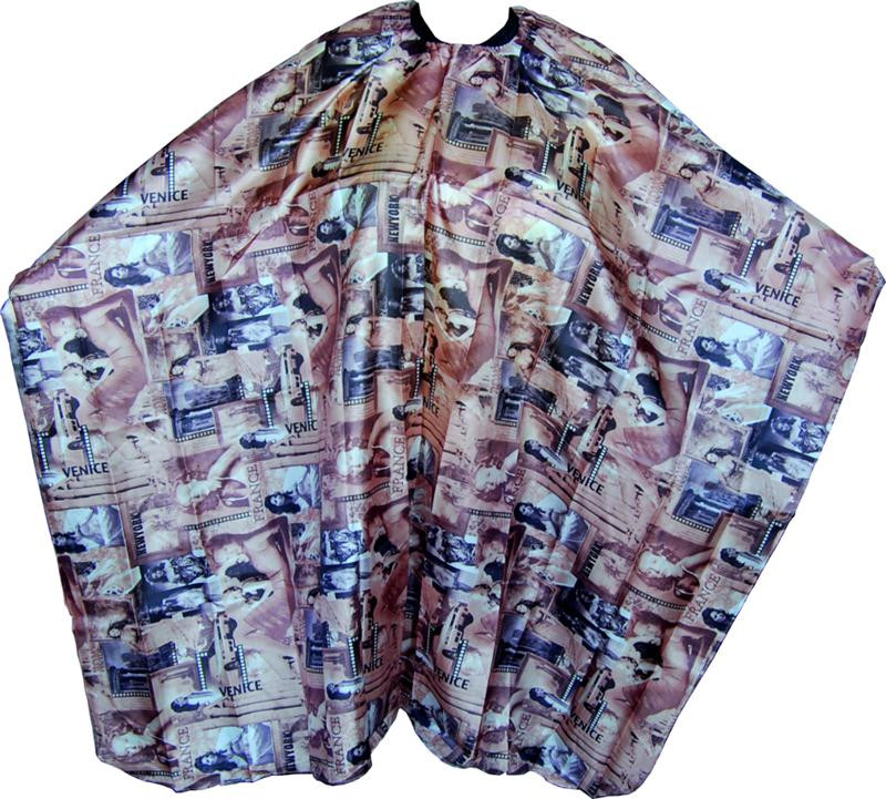 Пеньюар перукарський для клієнта, журнальний принт