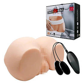 Мастурбатор вагіна та анус з подвійною вібрацією CRAZY BULL Vagina and Anal