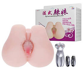 Мастурбатор вагіна та анус з вібрацією Soft and smooth pussy and ass hole