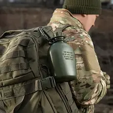 Армейська фляга НАТО пластикова 1 л, колір койот, фото 5