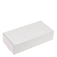 Коробка для зефіру і десертів без вікна 200х100х50, біла