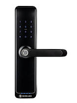 Розумний дверний біометричний замок SEVEN LOCK SL-7767BF black (врізна частина 6068), фото 3