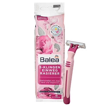 Станки для гоління Balea для жінок 3 леза 8 шт