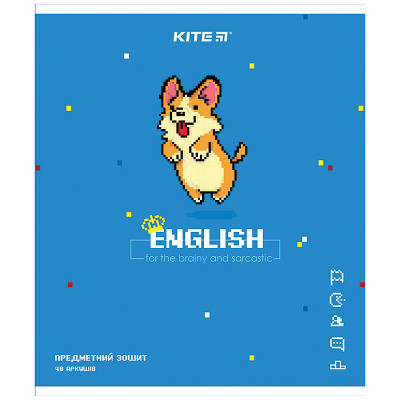 Тетрадь Kite предметный Английский язык Pixel 48 листов в клетку 8 шт (K21-240-10)