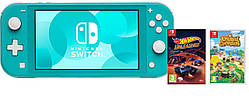 Консоль NINTENDO Switch Lite Turquoise + Hot Wheels Unleashed + Animal Crossing + NS Online 90 днів