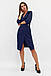 Вишукане жіноче плаття на запах Kristall, темно-синій, фото 2