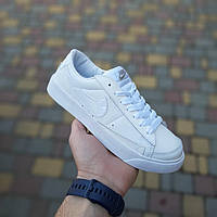 Женские летние низкие легкие кроссовки Nike blazer low Белые весение кросовки найк блезер