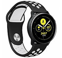 Спортивный ремешок Primo Perfor Sport для часов Samsung Galaxy Watch Active / Active 2 - Black&White