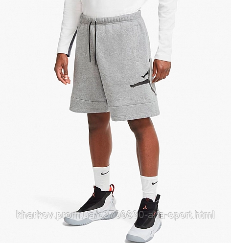 Шорты Jordan Jumpman Air Fleece Shorts ‘Carbon Heather’ (CK6707-091), фото 1