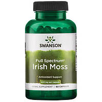 Ирландский мох Irish Moss, Swanson 400 мг 60 капсул