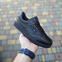 Женские летние кроссовки Reebok Club Чёрные стильные весение кроссовки рибок клуб для девушки