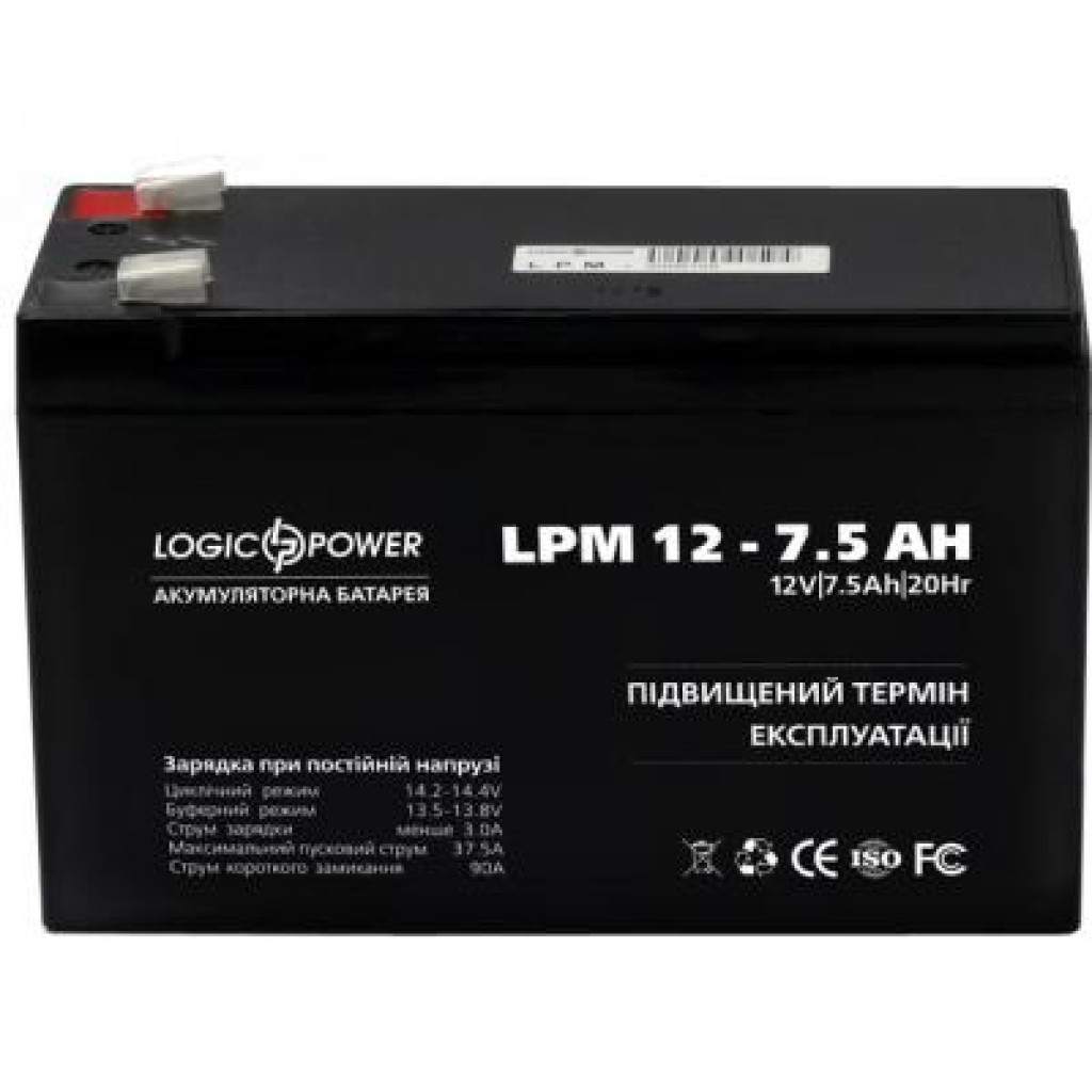 Батарея до ДБЖ LogicPower LPM 12 В 7.5 А·год (3864)