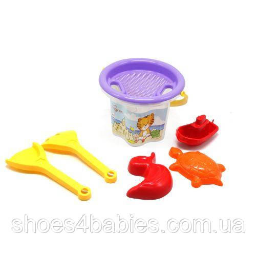 Набір для гри з піском "Квіточка", 7 елементів прозорий