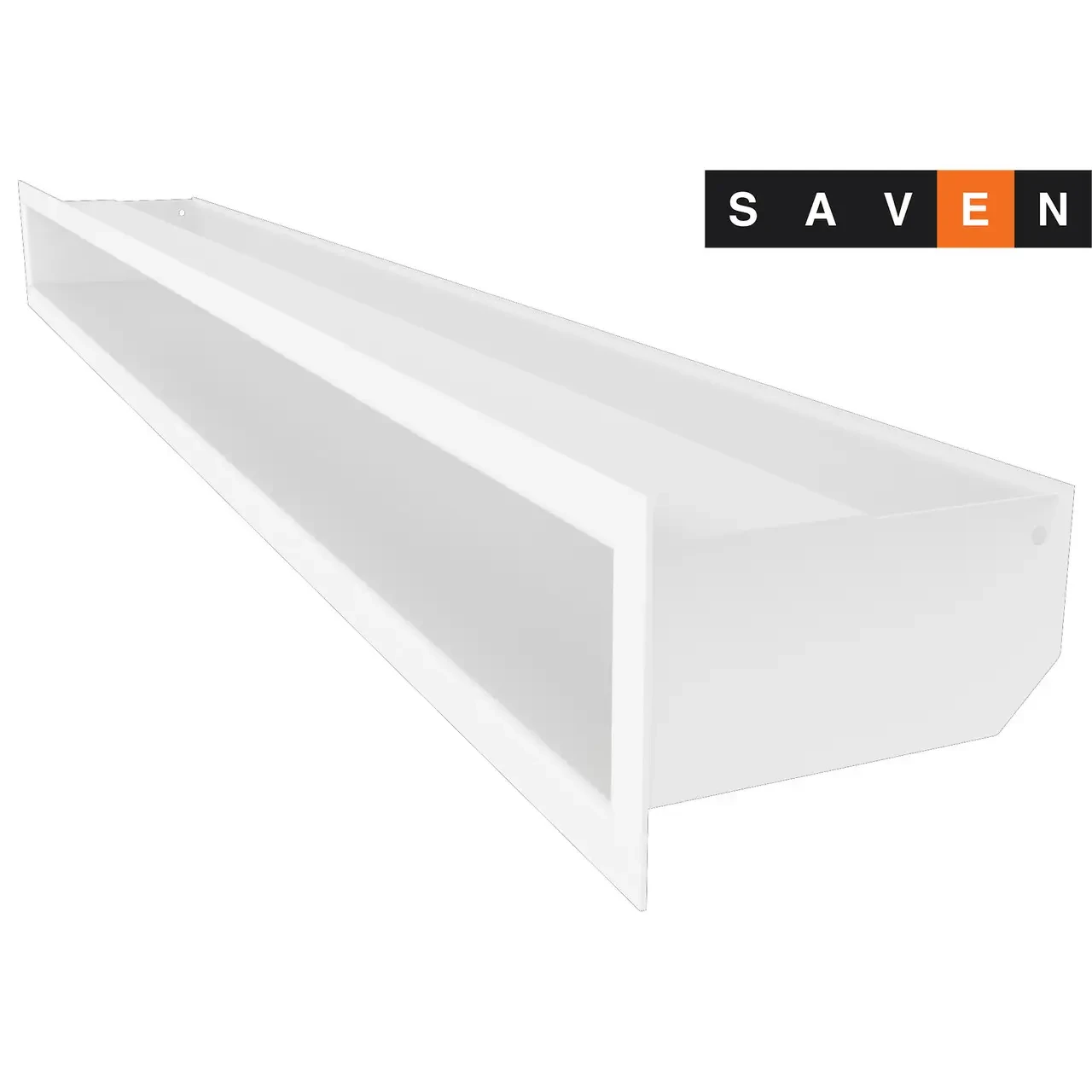 Вентиляційна решітка для каміна SAVEN Loft 90х1000 біла, фото 1