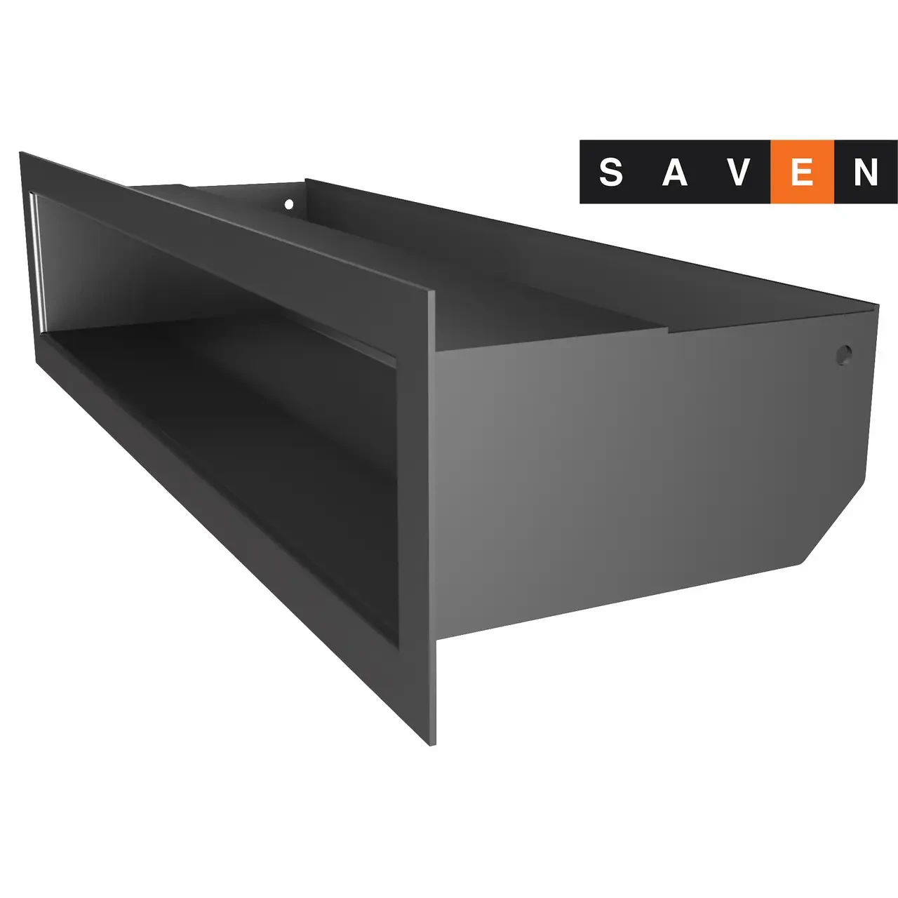 Вентиляційна решітка для каміна SAVEN Loft 90х400 графітова, фото 1