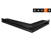 Вентиляционная решетка для камина угловая левая SAVEN Loft Angle 60х400х600 черная