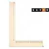 Вентиляційна решітка для каміна кутова ліва SAVEN Loft Angle 60х600х800 кремова, фото 3