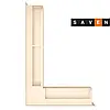 Вентиляційна решітка для каміна кутова ліва SAVEN Loft Angle 90х400х600 кремова, фото 2