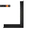 Вентиляційна решітка для каміна кутова права SAVEN Loft Angle 60х800х600 чорна, фото 3