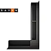 Вентиляційна решітка для каміна кутова права SAVEN Loft Angle 90х600х400 чорна, фото 3