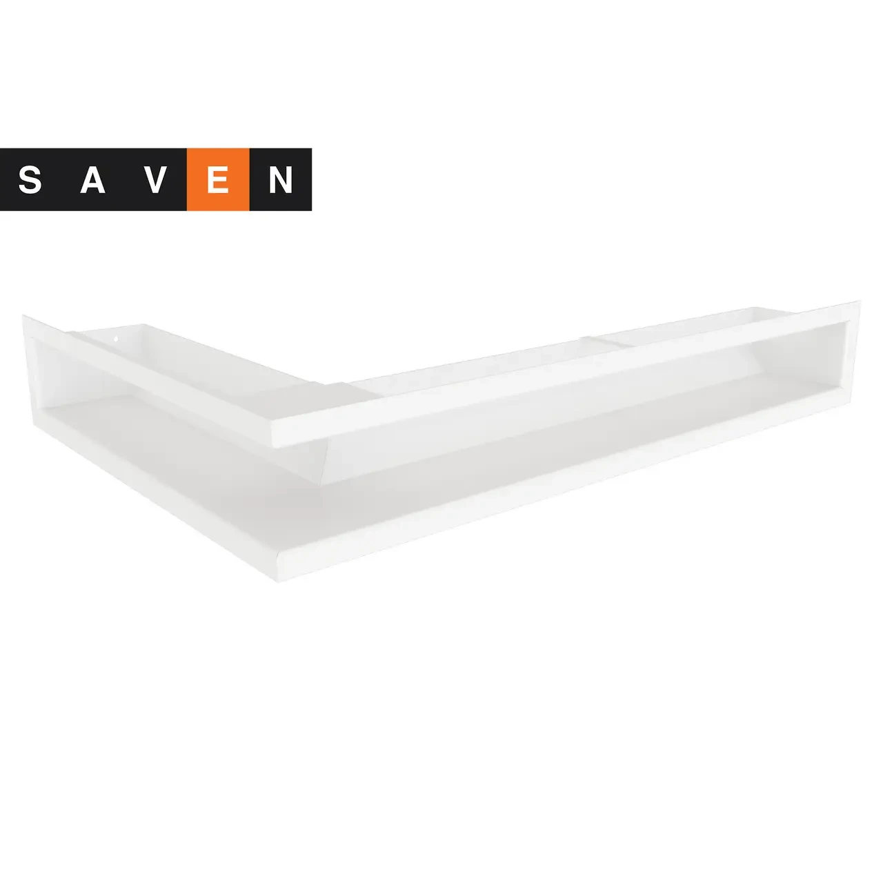 Вентиляційна решітка для каміна кутова права SAVEN Loft Angle 90х600х400 біла, фото 1