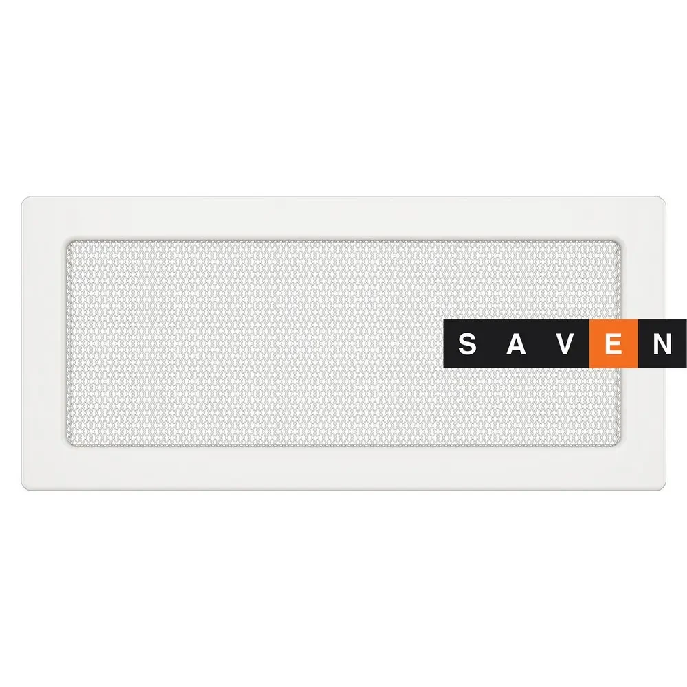 Вентиляційна решітка для каміна SAVEN 17х37 біла, фото 1