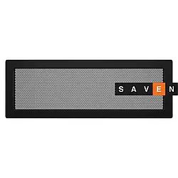 Вентиляційна решітка для каміна SAVEN 17х49 чорна