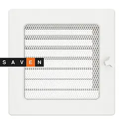 Вентиляційна решітка для каміна SAVEN 17х17 біла з жалюзі