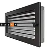 Вентиляційна решітка для каміна SAVEN 17х30 графітова з жалюзі, фото 2