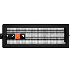 Вентиляційна решітка для каміна SAVEN 17х49 чорна з жалюзі