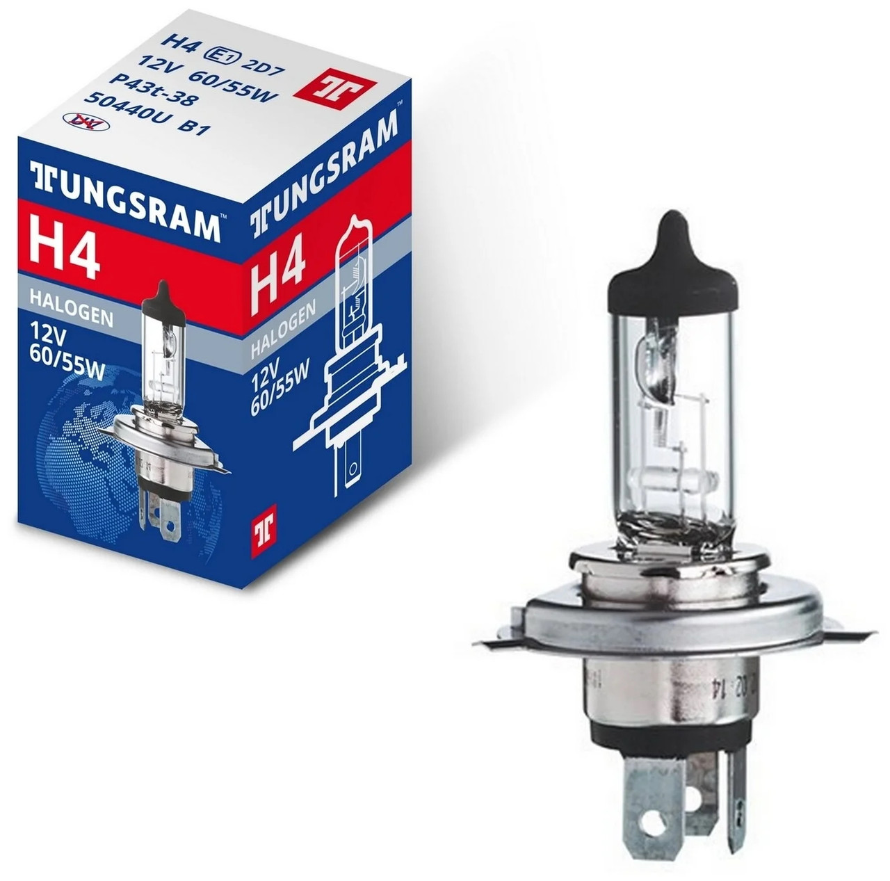 Лампа авто 12V H4 60/55W TUNGSRAM (50440U.1K)