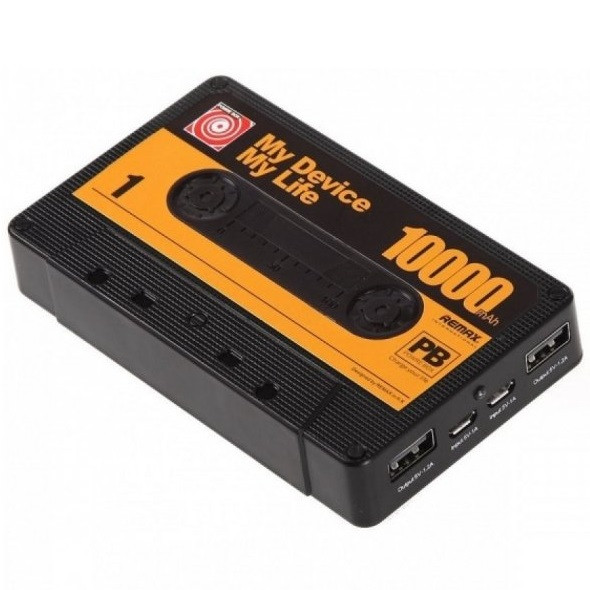 Повербанк с фонариком и индикатором заряда REMAX Tape RP-T10 10000mAh |2USB, 2.4A| Черный - фото 2 - id-p1614037364