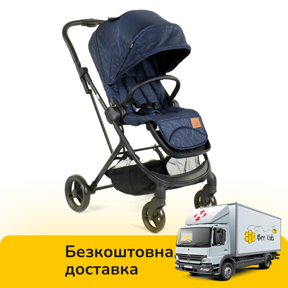 Дитяча коляска прогулянкова (реверсивний блок) JOY Liliya 66916 Синій, фото 1
