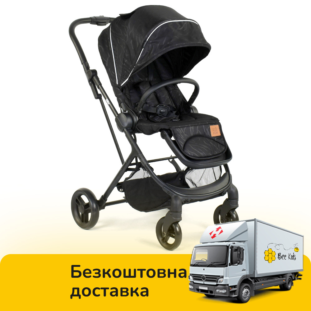 Дитяча коляска прогулянкова (реверсивний блок) JOY Liliya 61755 Чорний, фото 1